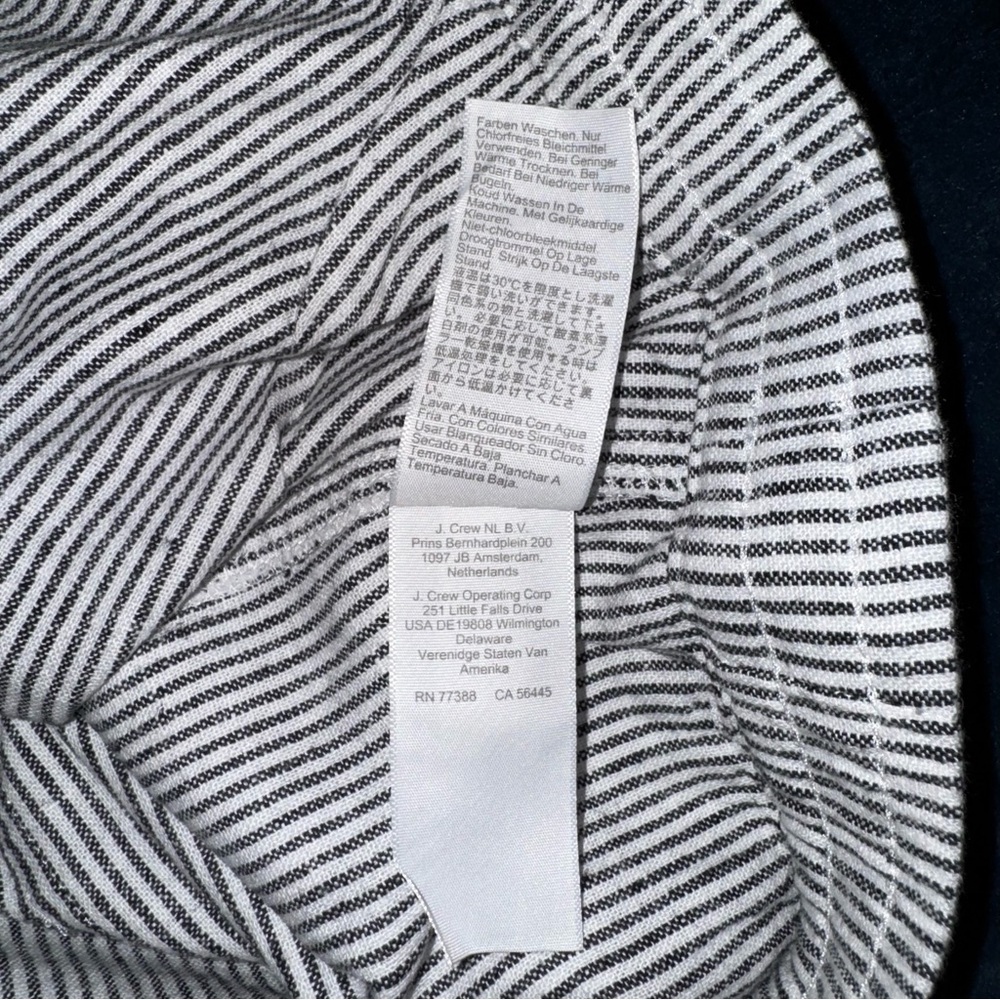 NEW! J. CREW Factory Linen Blend Striped Drawstring Shorts Grey/Wh. 3X GORGEOUS - Picture 11 of 12